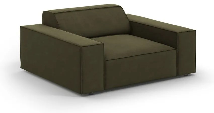 Zöld bársony fotel Jodie – Micadoni Home