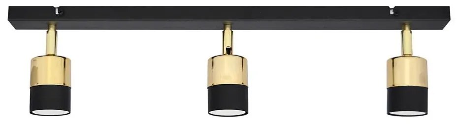 LED Spotlámpa TUBSSON 3xGU10/4,8W/230V fekete/arany
