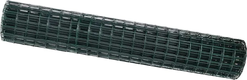 vidaXL Európai Kerítés Zöld 1,6 x 10 m PVC-bevonatú vas