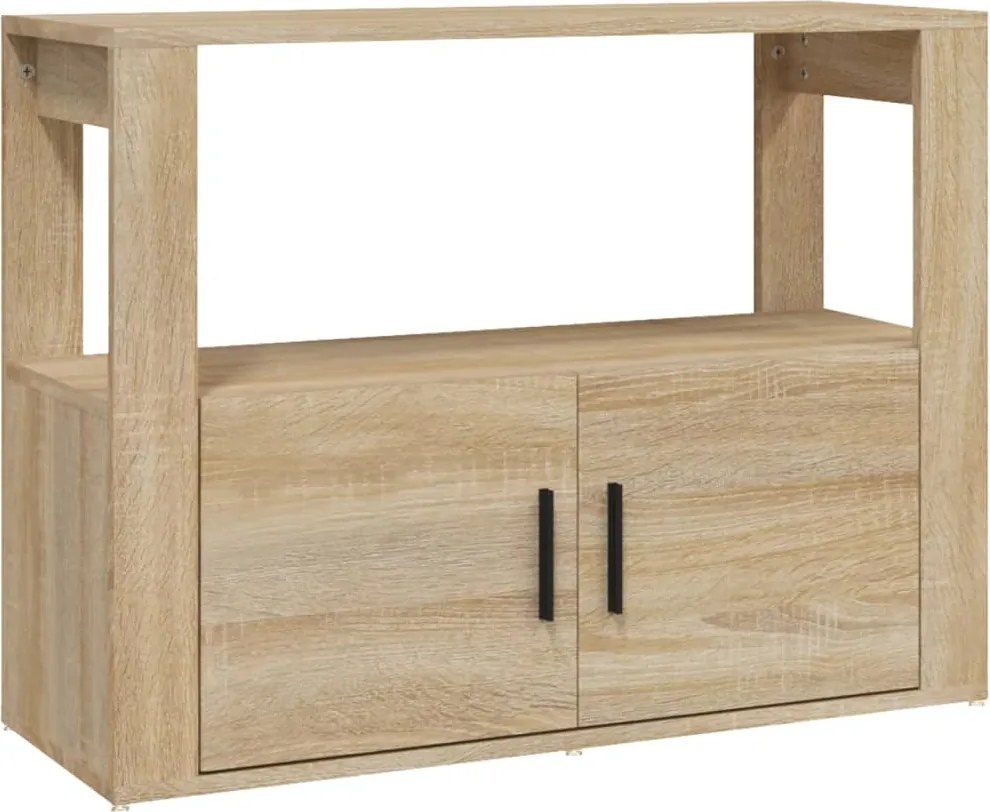 vidaXL sonoma tölgy színű szerelt fa tálalóasztal 80 x 30 x 60 cm