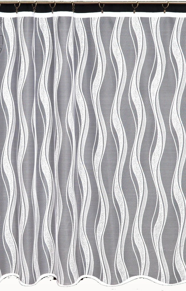 Mg Függöny jacquard 3904 Fehér 420x150 kész K szalaggal