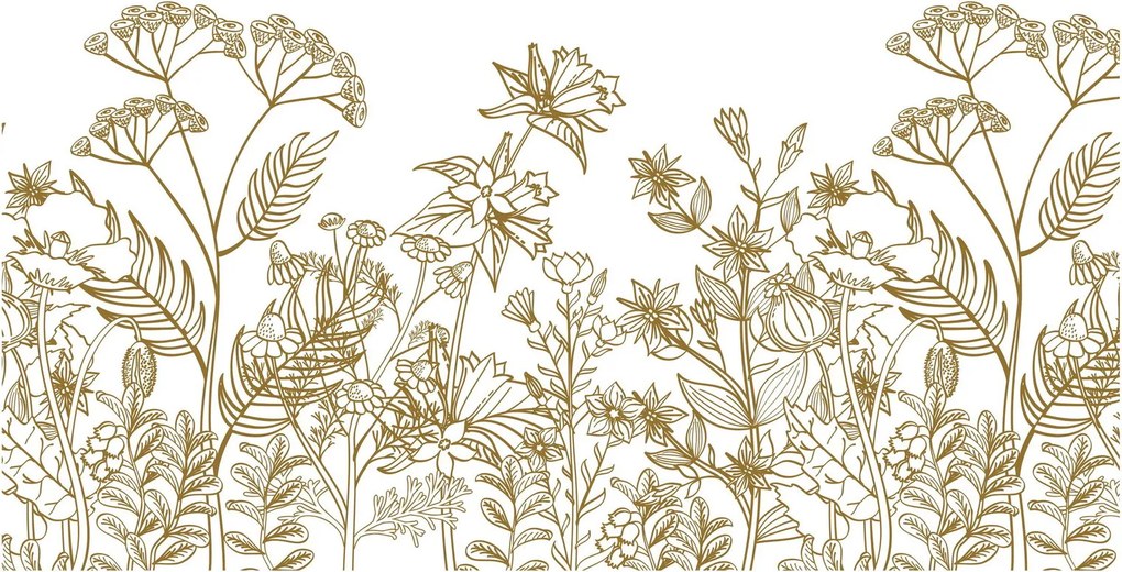 Kép - réti virágok (üvegen) (70x50 cm)