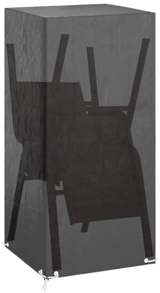 2 db polietilén kerti szék huzat 8 fűzőlyukkal 75 x 70 x 140 cm