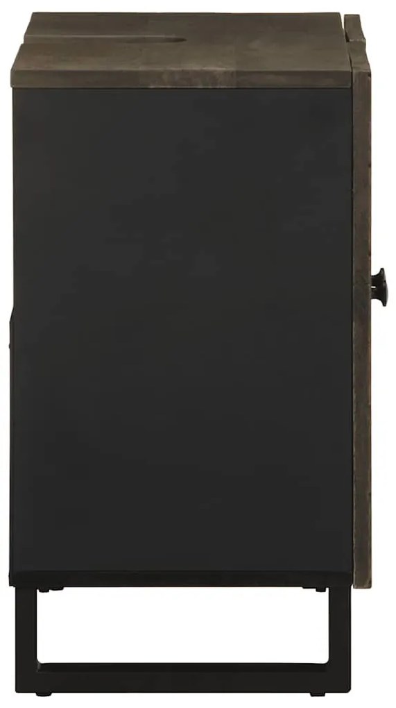 Mosogatószekrény fekete 62x33x58 cm tömörfa mangófa