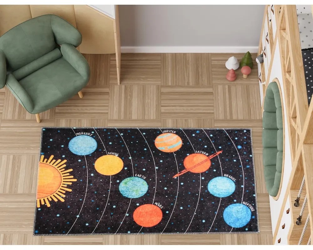 Mosható gyerek játszószőnyeg 80x120 cm Solar System – Vitaus
