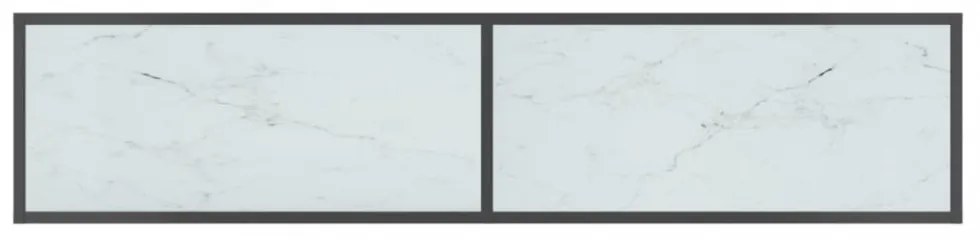 fehér edzett üveg tálalóasztal 160 x 35 x 75,5 cm