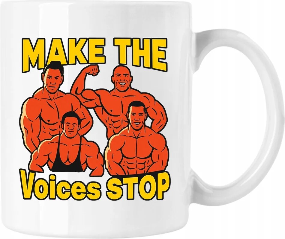 Edzőterem bögre Erő, mém, vicces 2 Fehér, 330ml