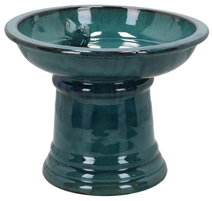 Kerámia madáritató és etető állvány, kék, 29 cm átmérőjű