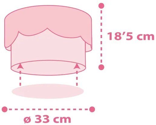 Dalber 61236S - Gyermek mennyezeti lámpa MOON 2xE27/60W/230V rózsaszín