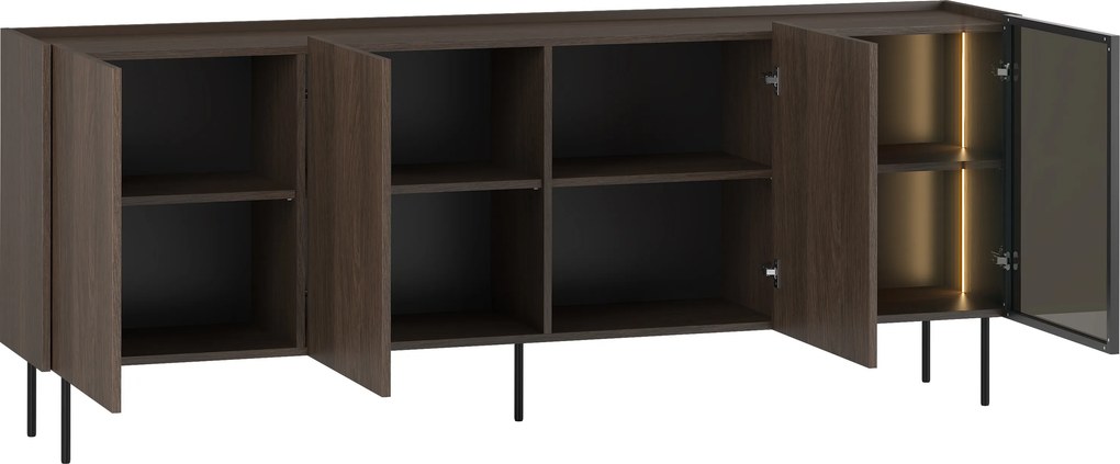 Dunari komód 220 cm négyajtós - dunin tölgy