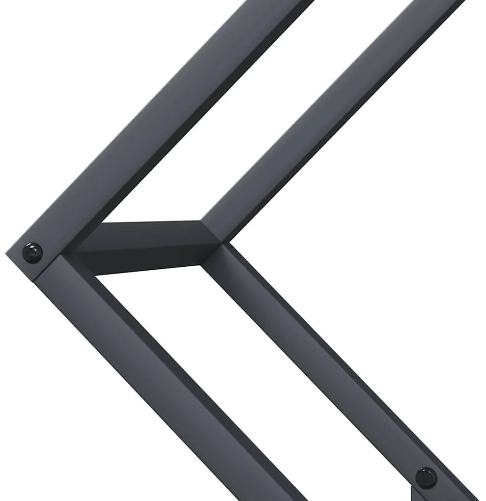 antracitszürke hidegen hengerelt acél tűzifatároló 60x25x60 cm