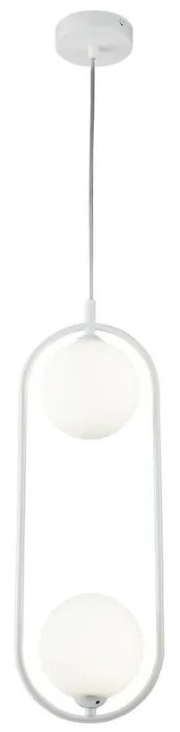 Maytoni MOD013PL-02W - Csillár zsinóron RING 2xG9/25W/230V fehér
