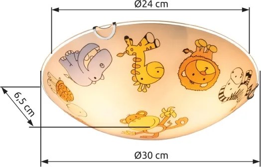 Globo 40607 - Gyerek mennyezeti lámpa KIDDY 2xE27ILLU/60W/230V