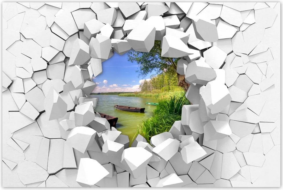 Poszterek 60x40 Tó Csónakok Tájkép