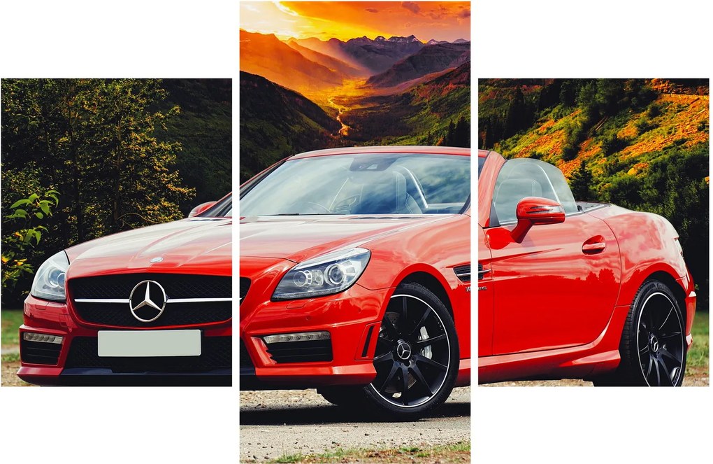 Kép - piros Mercedes (90x60 cm)