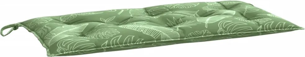 vidaXL levélmintás oxford szövet kerti padpárna 100 x 50 x 7 cm