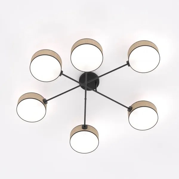Felületre szerelt csillár MAGA 6xE14/10W/230V bézs