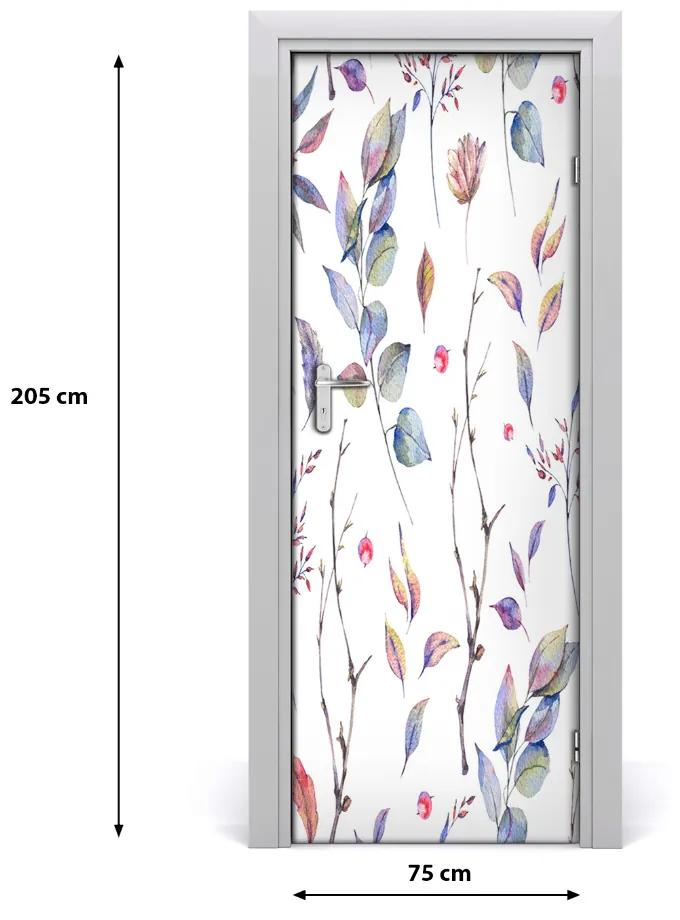Ajtóposzter öntapadós eukaliptuszlevelek 75x205 cm
