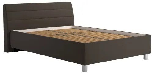 Kárpitozott ágy tárolóhellyel és matraccal DALMA 140x200 cm szürke/barna