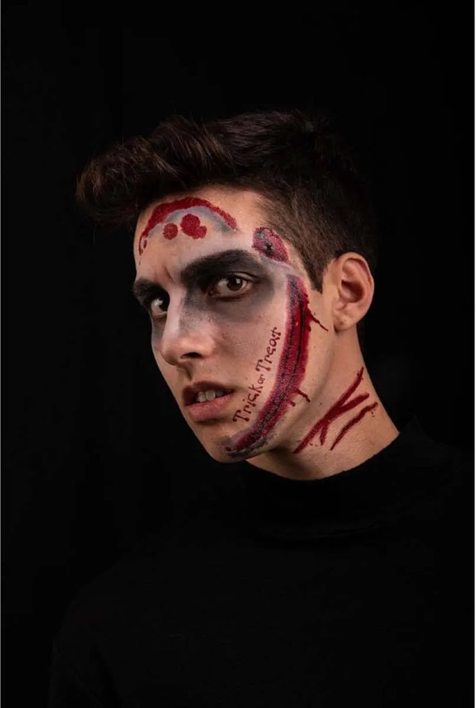 Halloween seb arc tetoválás matricák 10 db 19x14 cm CarnivalToys