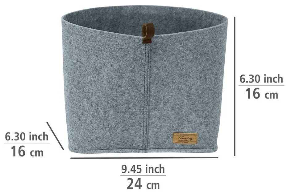 Felt szürke textil rendszerező, 24 x 16 cm - Wenko