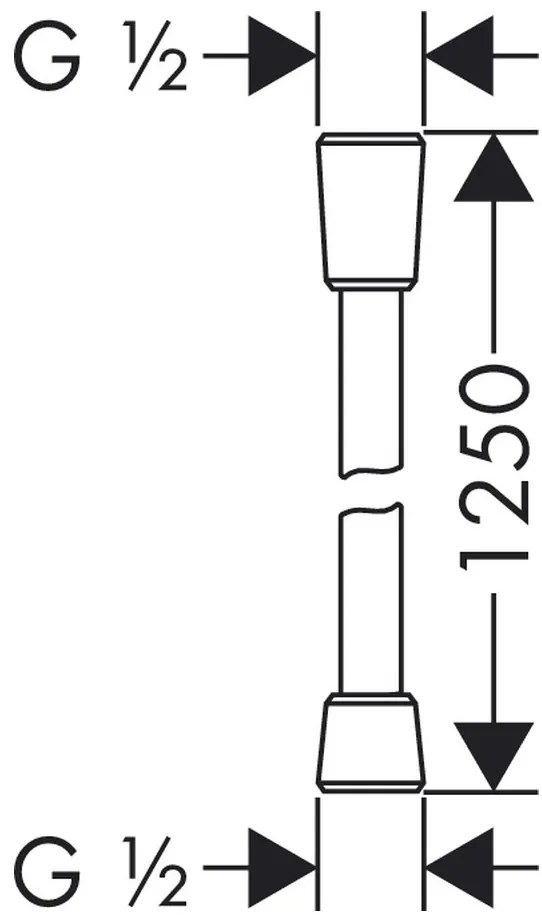 Hansgrohe Isiflex, zuhanycső 1250 mm, króm, HAN-28272000