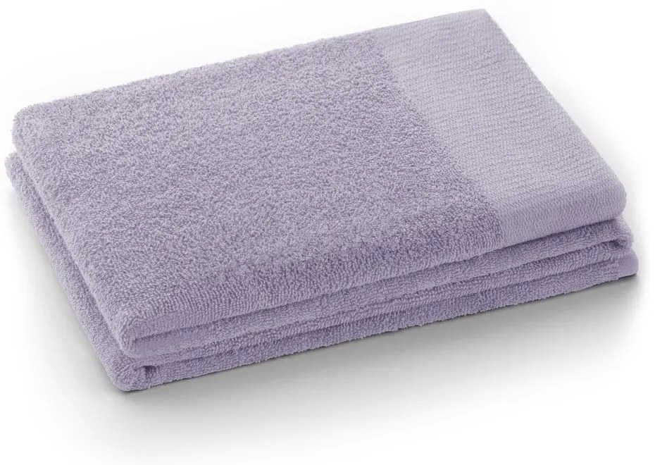 Levendula színű frottír pamut fürdőlepedő 70x140 cm Amari – Restilo