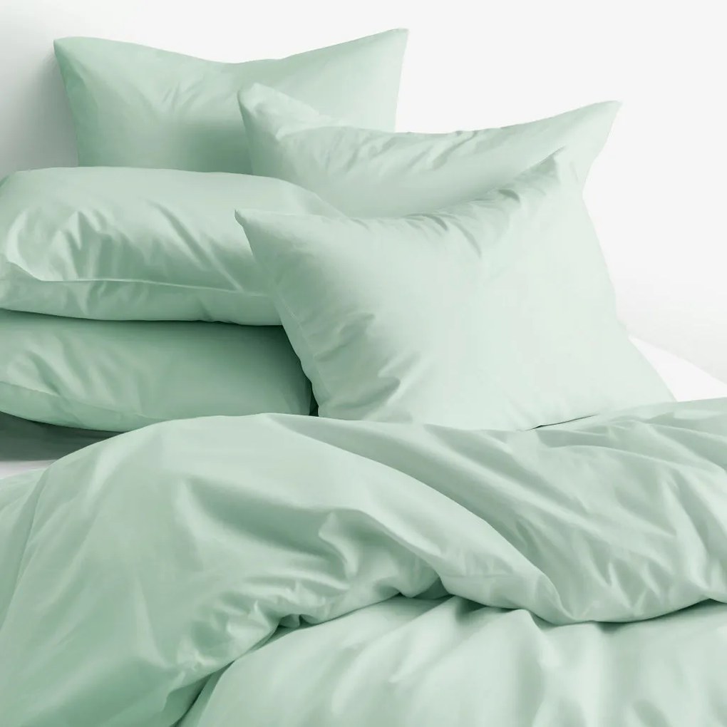 Goldea pamut ágyneműhuzat garnitúra - világos menta 140 x 220 és 70 x 90 cm