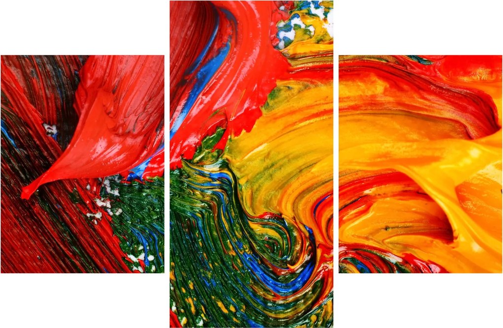 Kép - Kékítő absztrakció ecsettel (90x60 cm)
