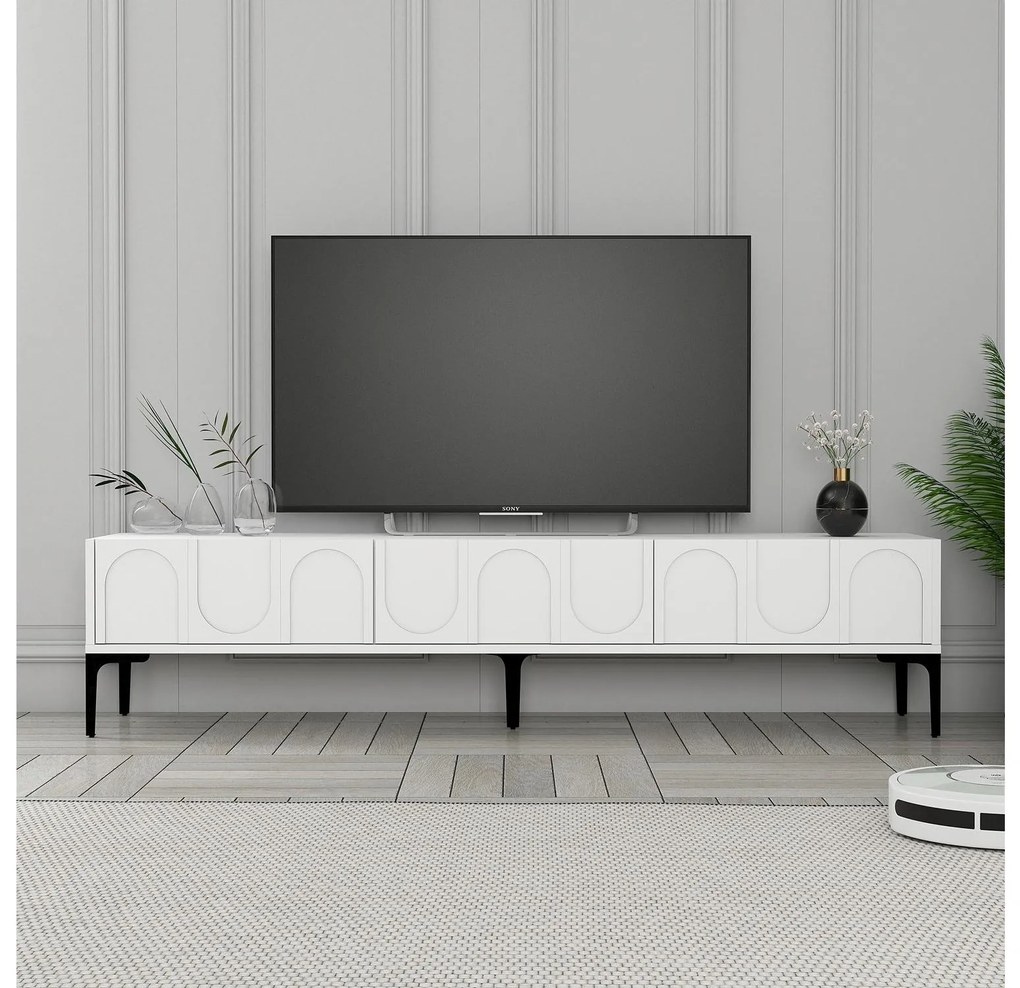 TV asztal/szekrény Bipemu 3 (fehér + fekete). Akció -23%. 1095679