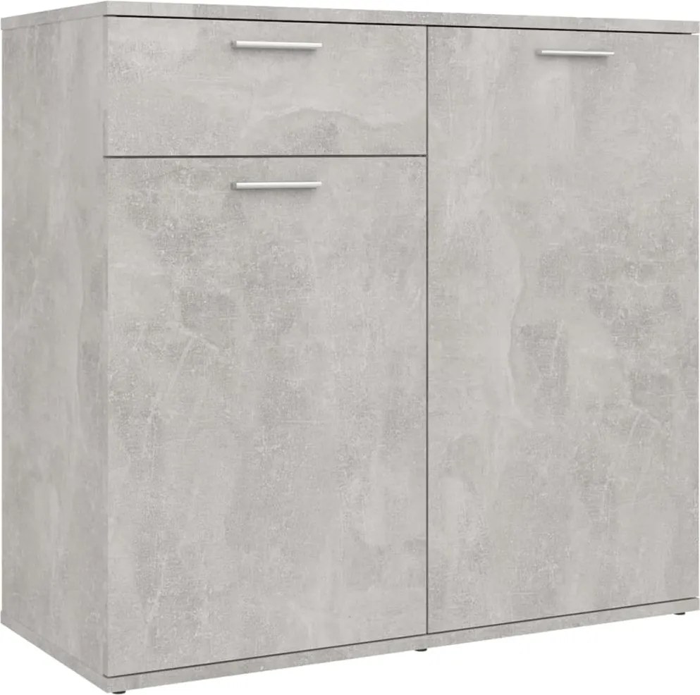 vidaXL betonszürke szerelt fa tálalószekrény 80 x 36 x 75 cm