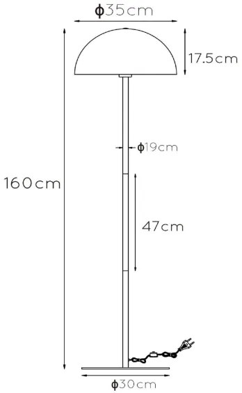 Lucide 45796/01/33 - Állólámpa SIEMON 1xE27/40W/230V zöld