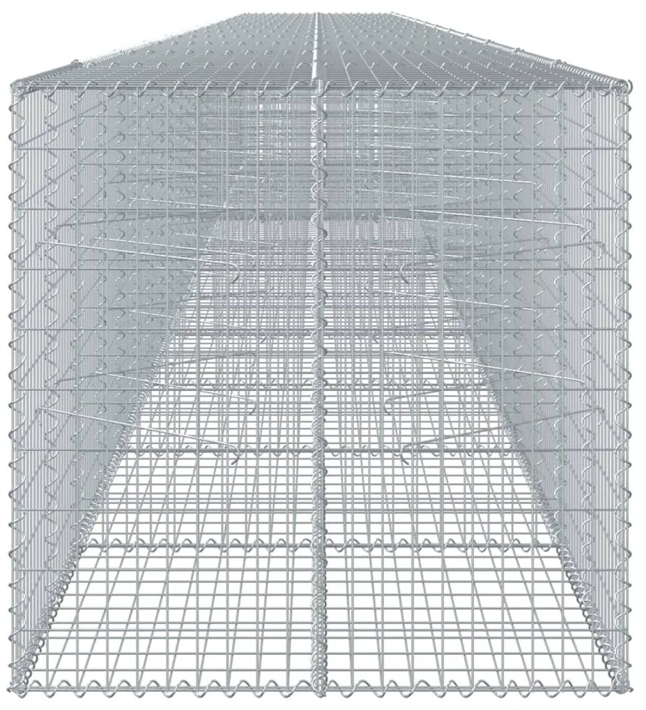 horganyzott vas gabion kosár fedéllel 1200 x 100 x 100 cm