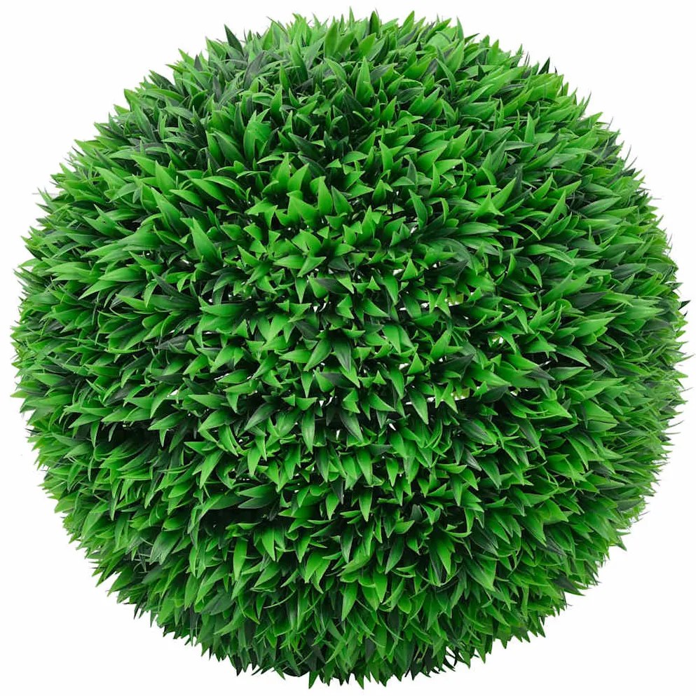2 db zöld mesterséges boxwood gömbök LED fényekkel 55 cm