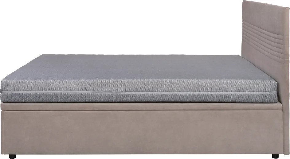 Ágy tárhellyel, 160x200, bézs, RUNOL