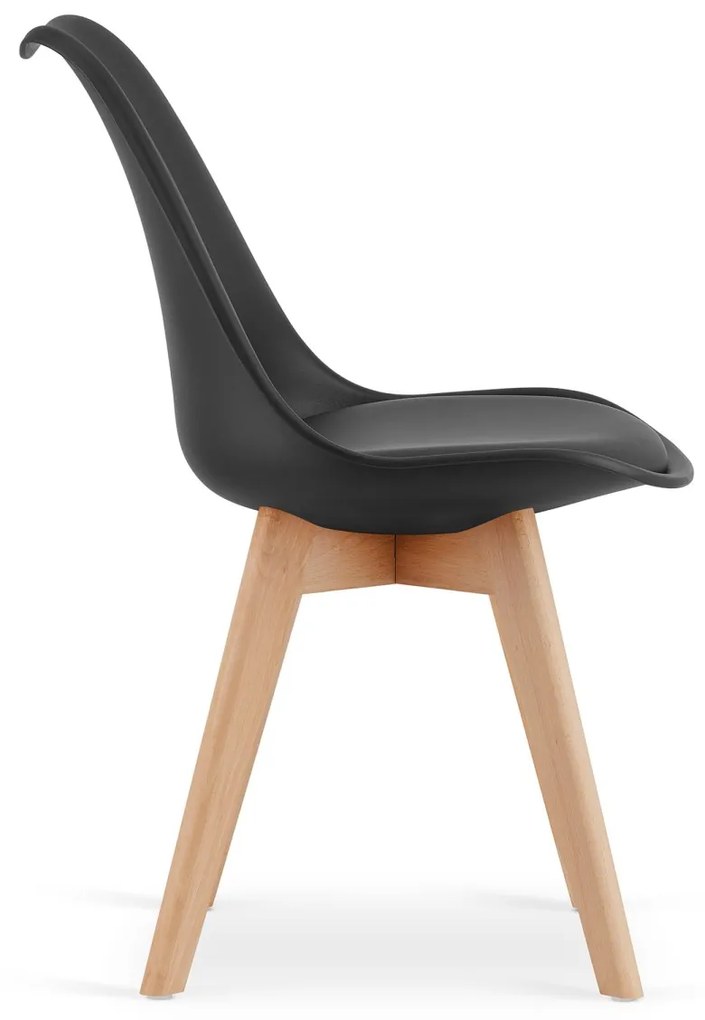 Fekete étkező szett 1 + 4, MADO ARTISAN asztal 80x80 + BALI MARK fekete szék