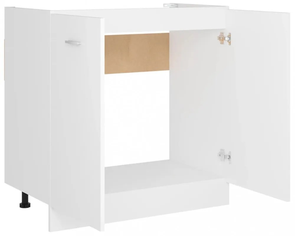 “Lyon” fehér szerelt fa mosogató alsószekrény