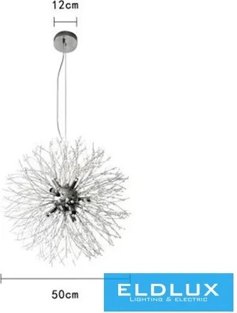 UNIVERSO Kristály függeszték 9xG9 Max60W IP20 króm ∅500mm