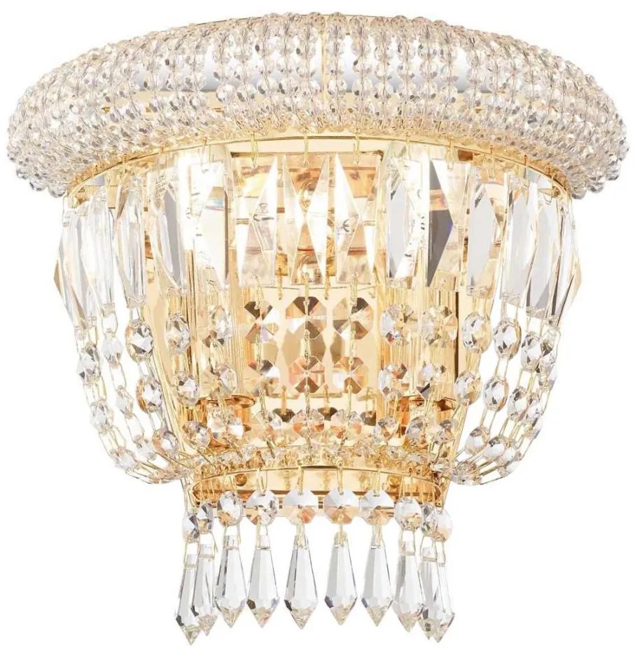 Ideal Lux - Fali kristály lámpa DUBAI 2xE14/28W/230V arany