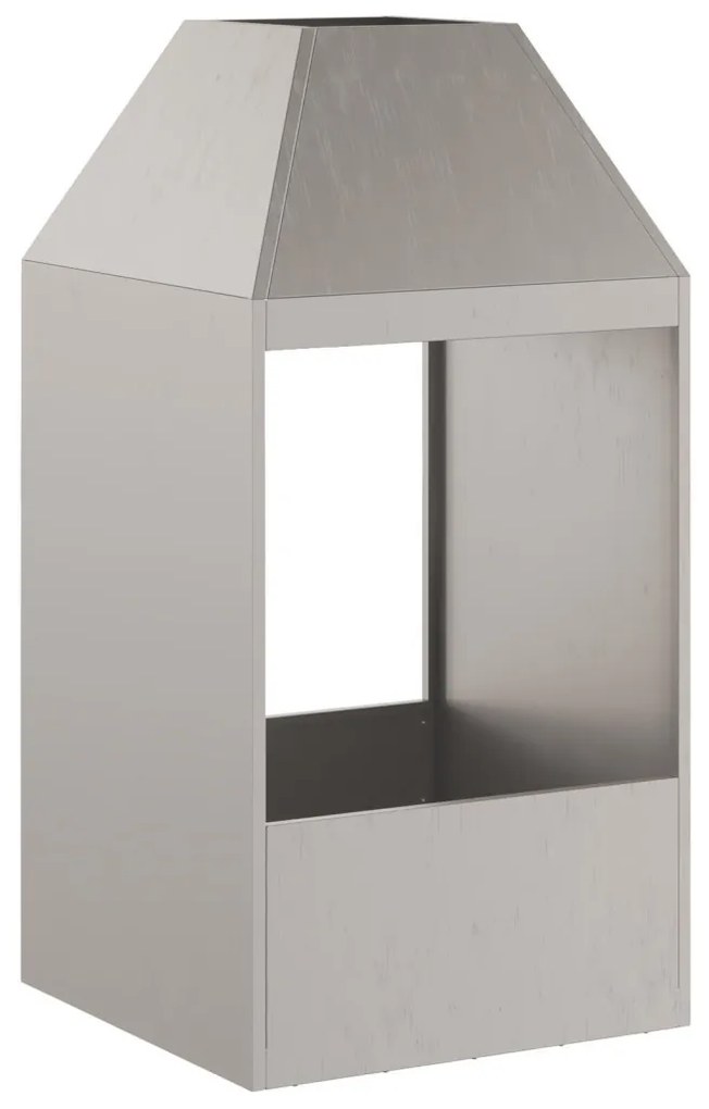 Tűzrakó Barna 50 x 50 x 100 cm Acél