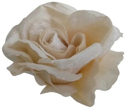 Műrózsa csillámos krémmel, 33 cm