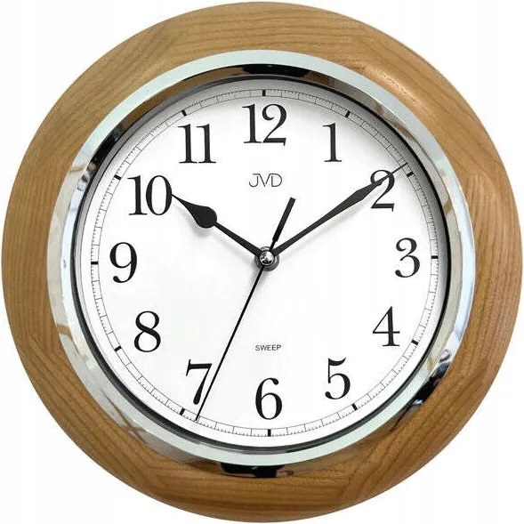 Fa Kerek Barna Csendes Retro Falióra Jvd NS7111.11 29 cm