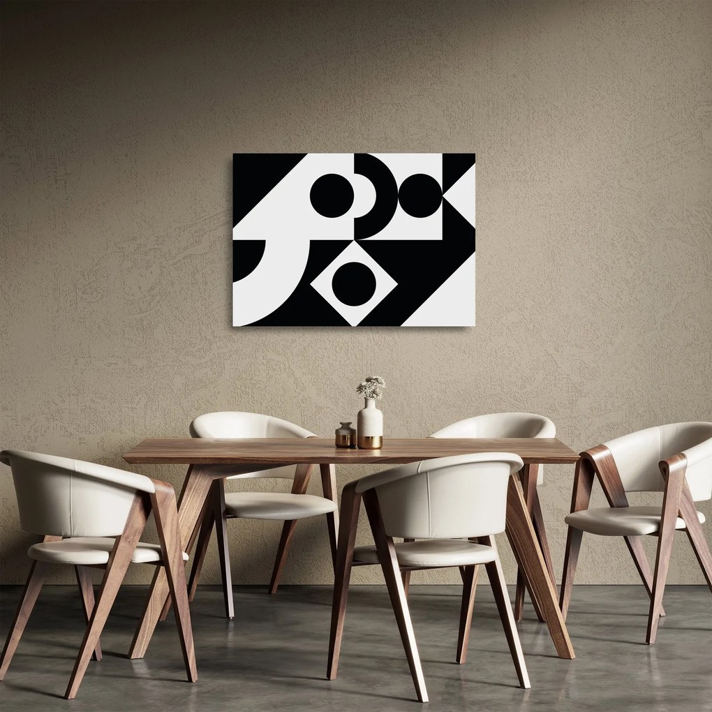 Üveg kép - Geometriai absztrakció N⁰1 (70x50 cm)