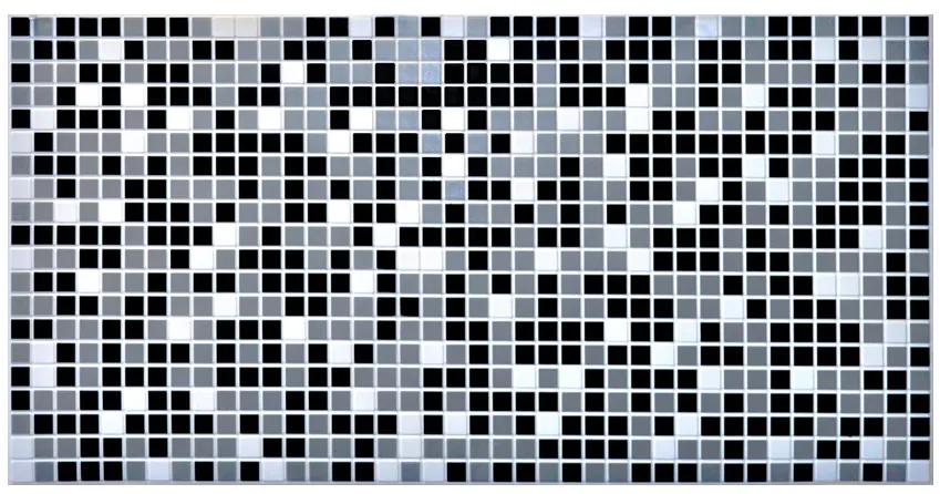 3D PVC falpanel Mosaic Black - fekete mozaik