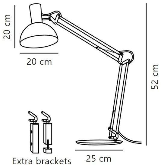DFTP by Nordlux - Asztali lámpa ARKI 1xE27/60W/230V fekete