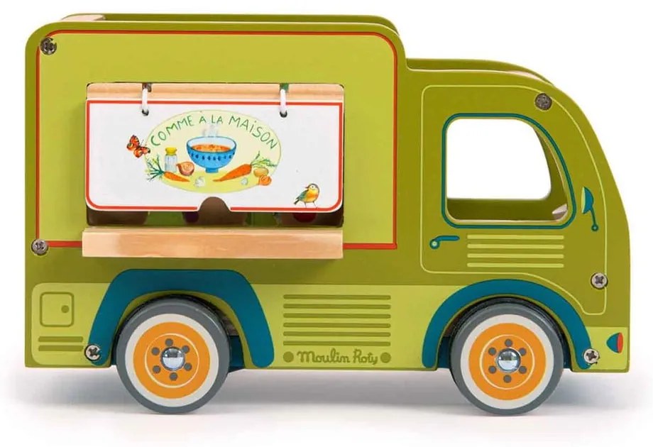 Fa játékautó La Grande Famille Food Truck – Moulin Roty