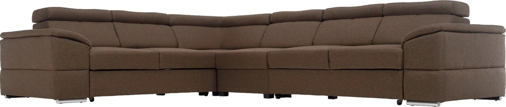 Ülőgarnitúra, szövet szürke-barna Taupe, SEGORIA LUX