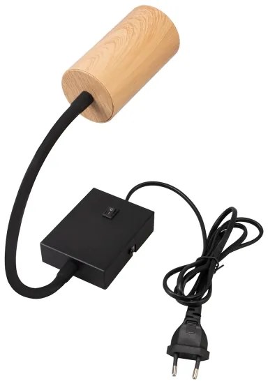 Brilagi - Rugalmas fali lámpa SELE 1xGU10/30W/230V fekete/tölgy dekor