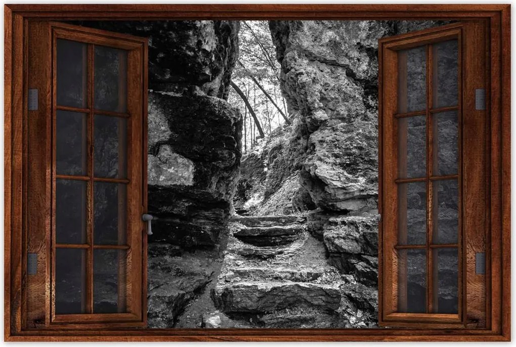 Poszterek 120x80 Lépcsők Hegyek Sziklák