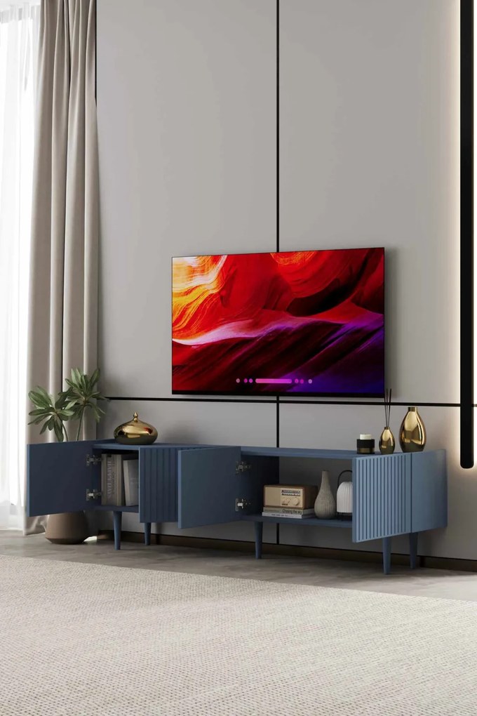 Capella TV-állvány, kék, 180 cm